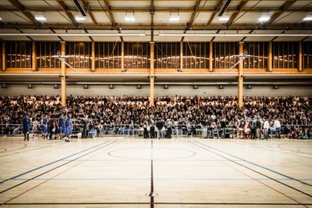 1400 spectateurs étaient présents pour assister à l'exploit du SRAB (photo : photo : Samuel Rames - http://www.photographe-samuel-rames.com/)