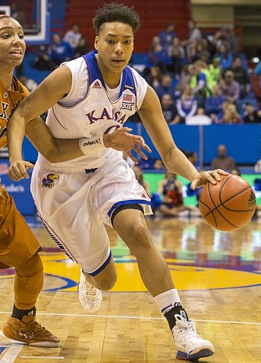 Asia Boyd sous les couleurs de la prestigieuse université de Kansas (photo : John Young)