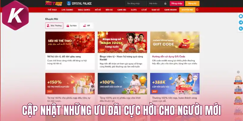 Cập nhật những ưu đãi cực hời cho người mới