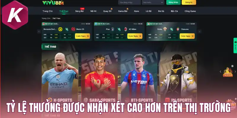 Tỷ lệ thưởng được nhận xét cao hơn trên thị trường