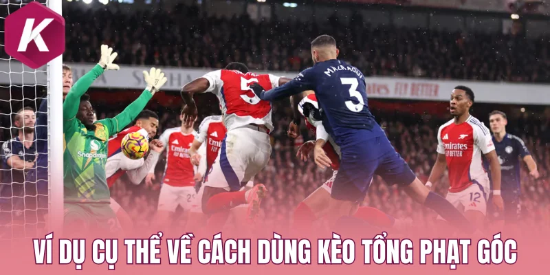 Ví dụ cụ thể về cách dùng kèo tổng phạt góc